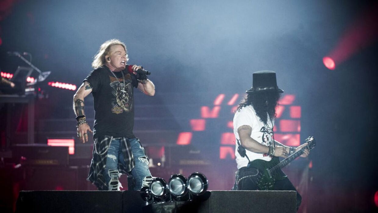 Koncertbillede fra Guns N Roses koncert i Telia Parken d.27 Juni 2017.
