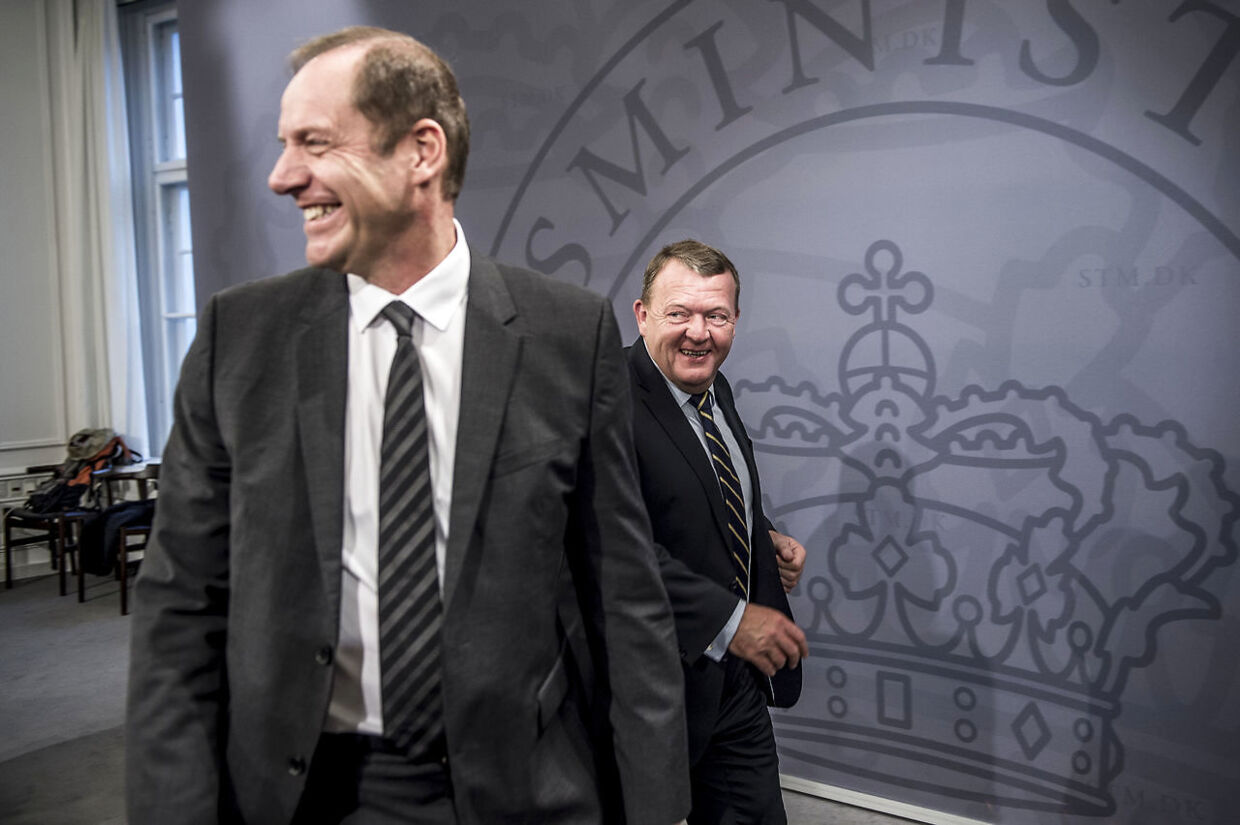 Statsminister Lars Løkke Rasmussen og Tour De Frances løbsdirektør Christian Prudhomme (tv) har mødtes flere gang og opbygget et godt forhold.