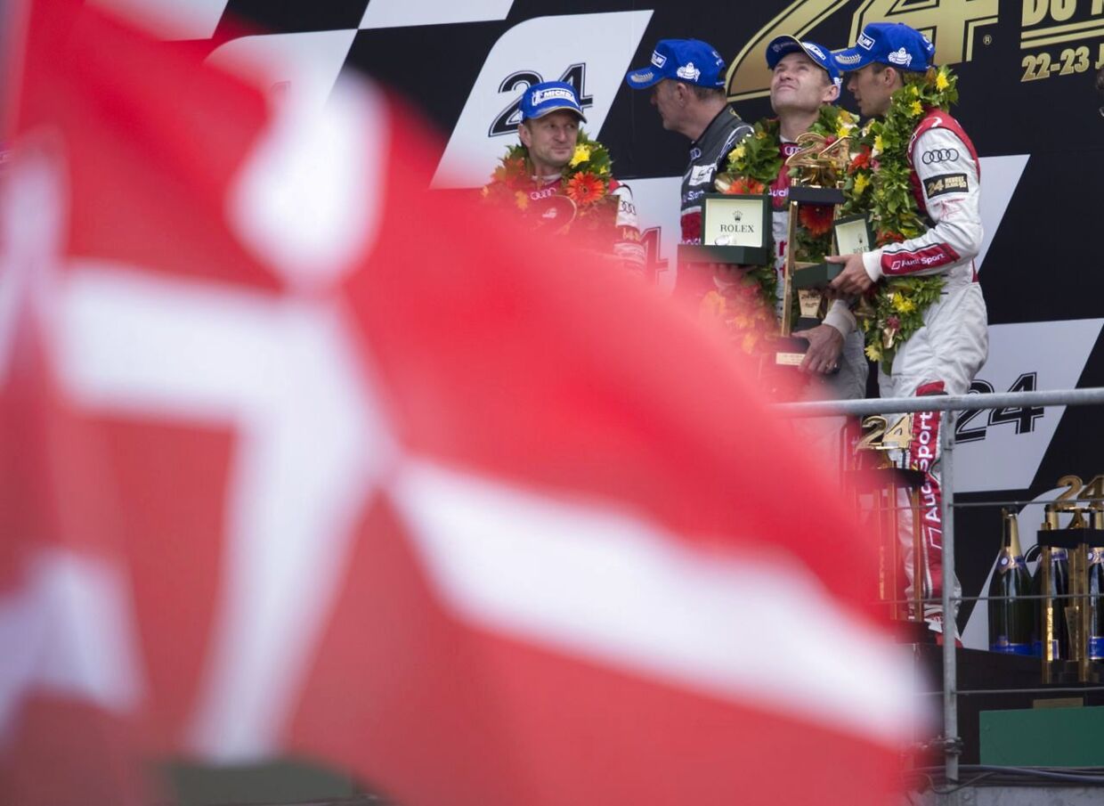 Tom Kristensens niende Le Mans sejr stod søndag i skyggen af Allan Simonsens død. AFP PHOTO / ALAIN JOCARD