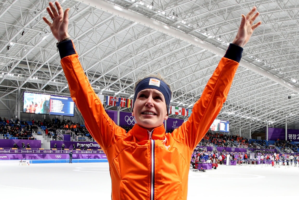 Ireen Wust har vundet fem guldmedaljer ved vinter-OL gennem tiden. Mandag vandt hun kvindernes 1500 meter speedskating. Reuters/Lucy Nicholson