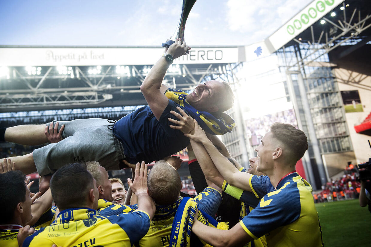 Brøndbys Cheftræner Alexander Zorniger efter DBU pokalfinalen mellem Silkeborg IF - Brøndby IF i Telia Parken torsdag den 10 maj 2018.