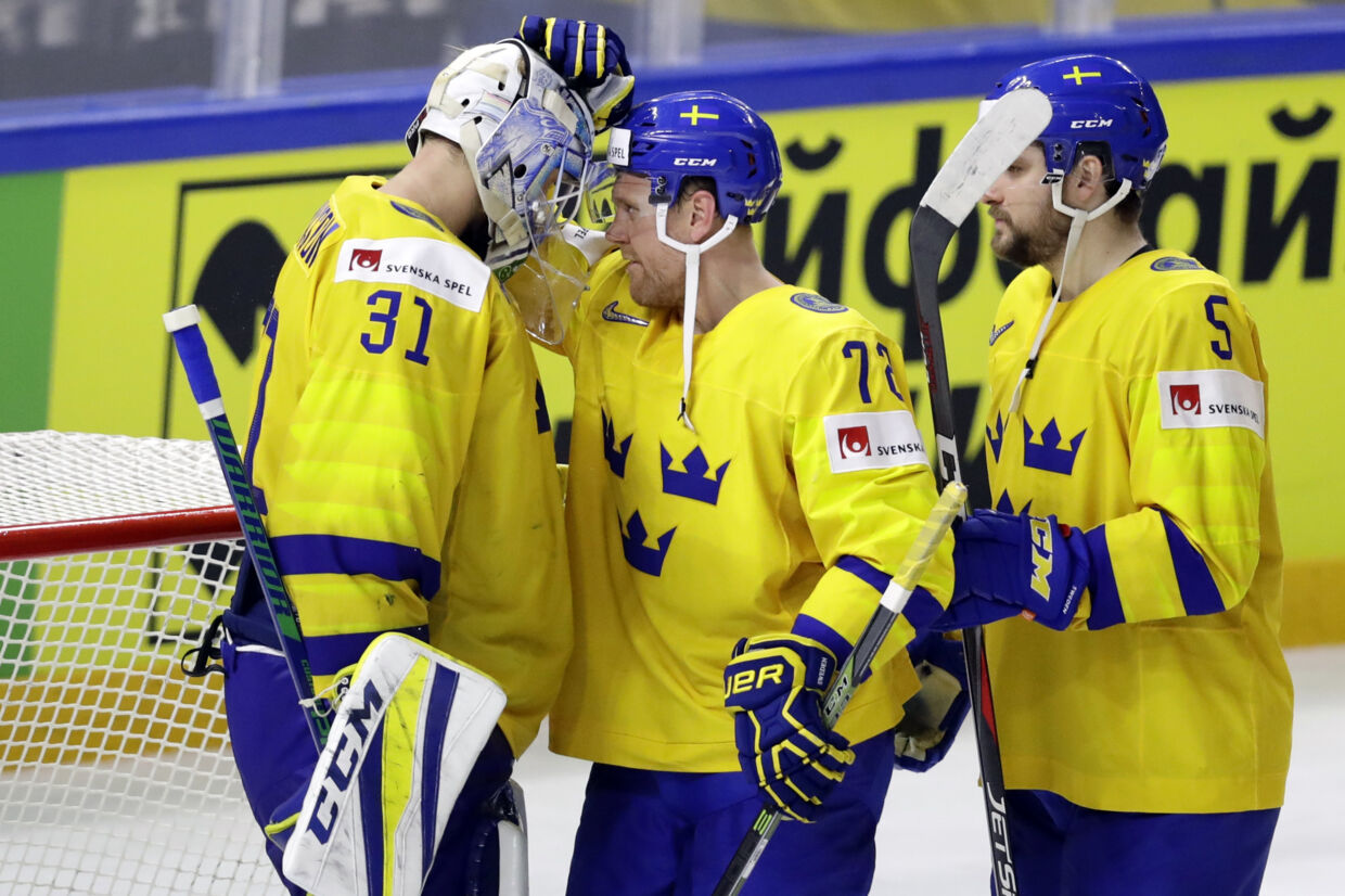 Sverige vandt lørdag 6-0 over USA i VM-semifinalen. Reuters/David W Cerny