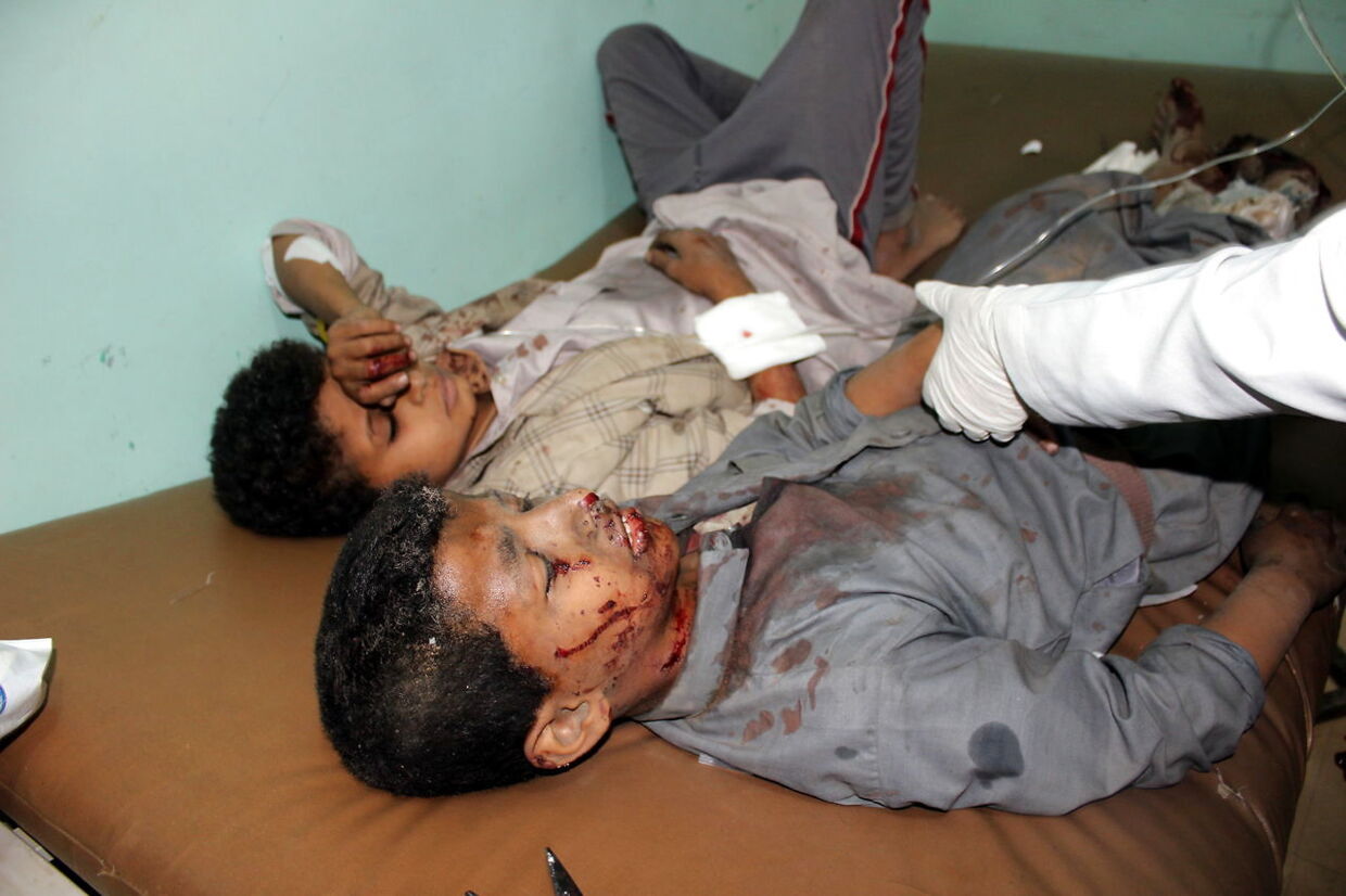 Mange af ofrene ved gårsdagens angreb i Yemen var børn under ti år. 