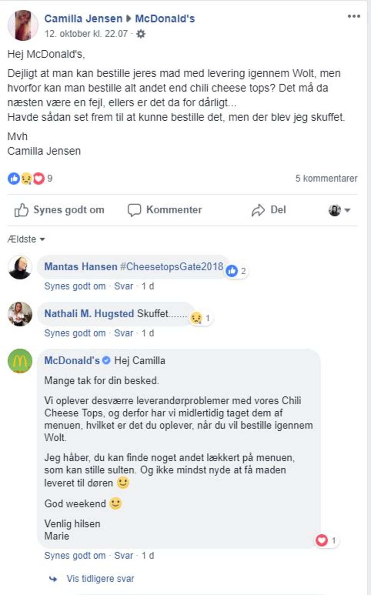 guiden ære ekstremt McDonald's i Chili Cheese-mareridt: Måtte tørlægge Danmark efter  plastikfund | BT Erhverv - www.bt.dk