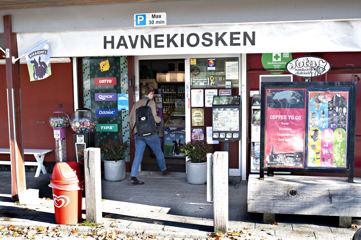 Havnekiosken på Havnen i Hornbæk, mandag den 15 oktober 2018.