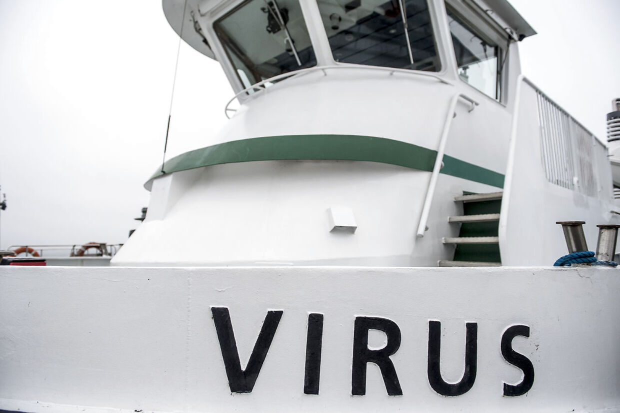 Færgen Virus ved Lindholm nær Kalvehave og Stege på Sydsjælland. (Foto: Mads Claus Rasmussen/Ritzau Scanpix)