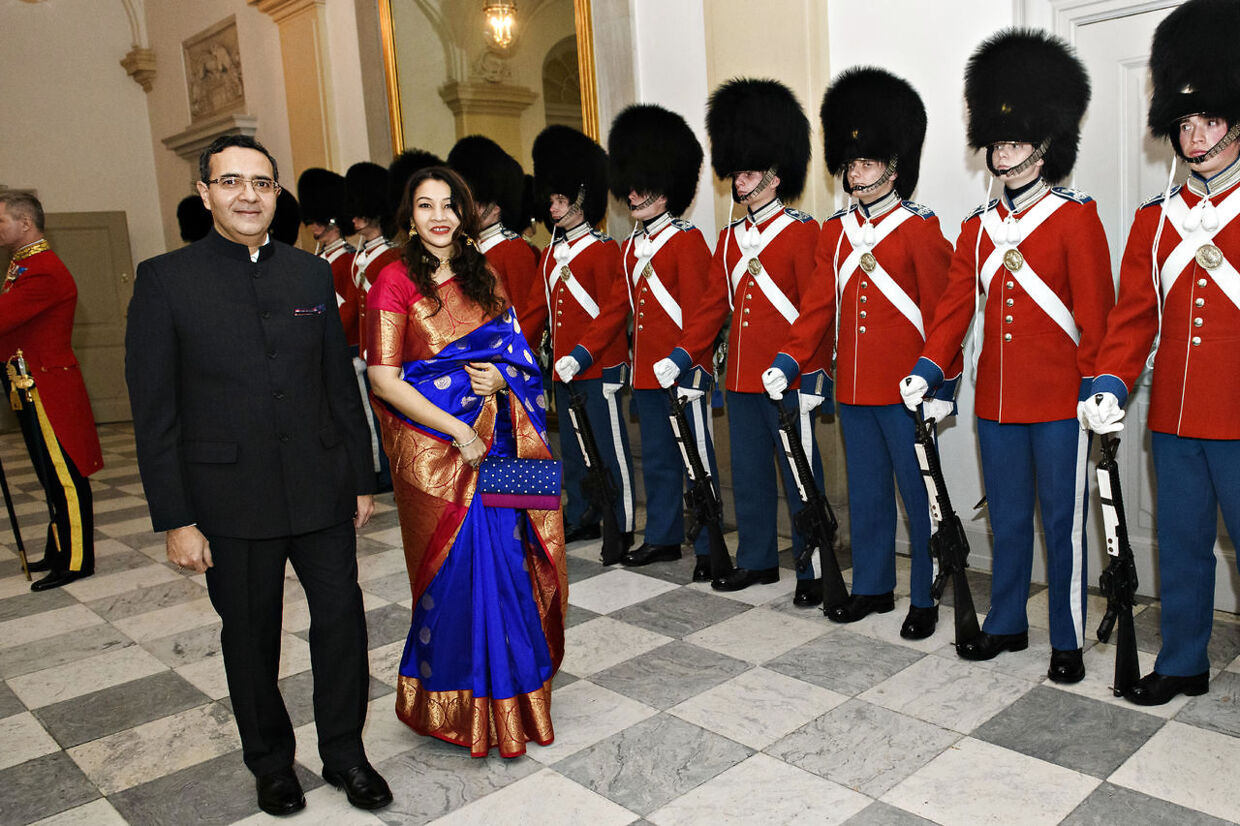 Indiens ambassadør, Ajit Vinayak Gupte (t.v.). Foto: Ritzau Scanpix/Philip Davali