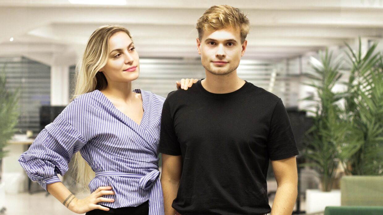 28-årige Sofie Tidemand og 23-årige Rasmus Serup er kærester og har sammen stiftet firmaet Hairlust Aps. Pr-foto