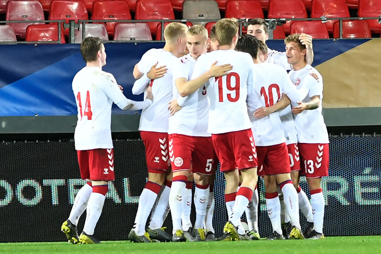 Los jugadores daneses celebrando un gol (Foto: BT.dk).