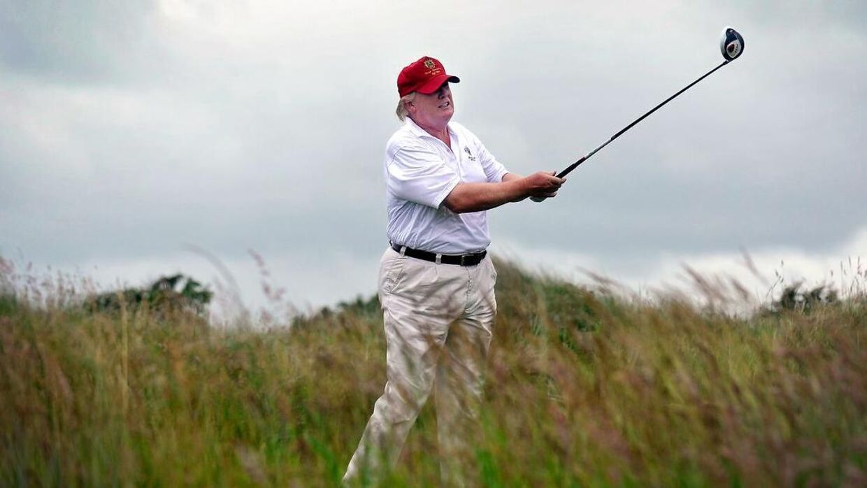 Donald Trump på golfbanen.
