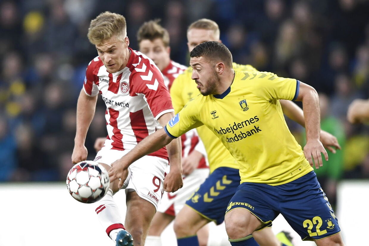 Sydbank Pokalsemifinale mellem Brøndby IF og AAB på Brøndby Stadion torsdag den 4. april 2019. Foto Lars Møller / Ritzau Scanpix