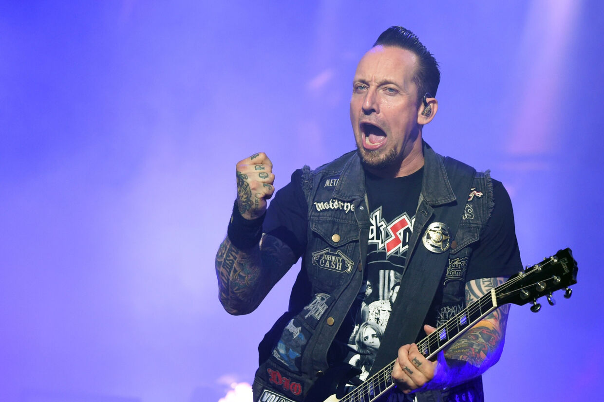 Forsanger i Volbeat Michael Poulsen har brugt sin rolle som far og sin egen barndom som inspiration til bandets nye album, Rewind, Replay, Rebound. (Arkiv) Herbert P. Oczeret/Ritzau Scanpix