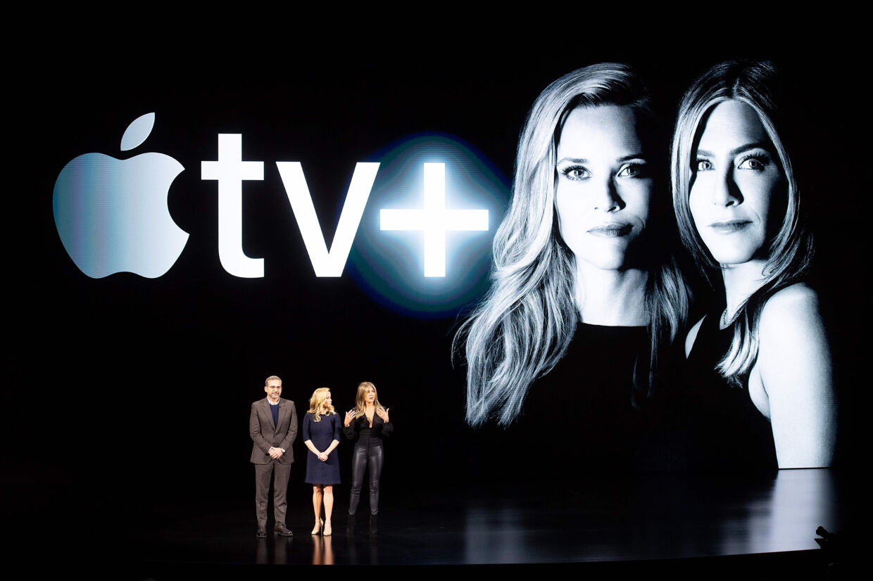 Den amerikanske skuespiller Jennifer Aniston skal være vært på et tv-show, som vil kunne ses på Apples nye streamingtjeneste, Apple TV+, som bliver lanceret fredag.  (Arkivfoto) Noah Berger/Ritzau Scanpix