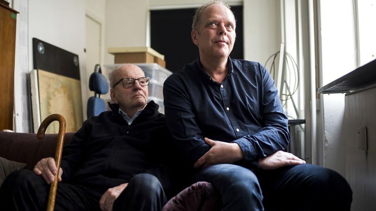 Søren Haslund-Christensen og sønnen Michael Haslund, som står bag den fælles film 'Fædre og sønner'.