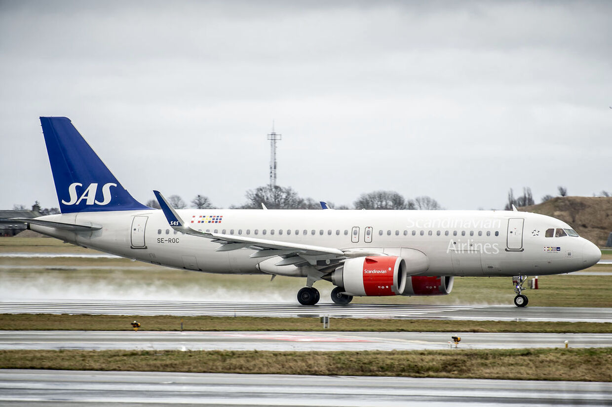 Scandinavian Airlines Systems fly i Københavns Lufthavn i København, mandag den 29. januar 2018. Flyselskabet SAS præsenterer årsregnskab, tirsdag den 30. januar 2018.. (Foto: Mads Claus Rasmussen/Scanpix 2018)