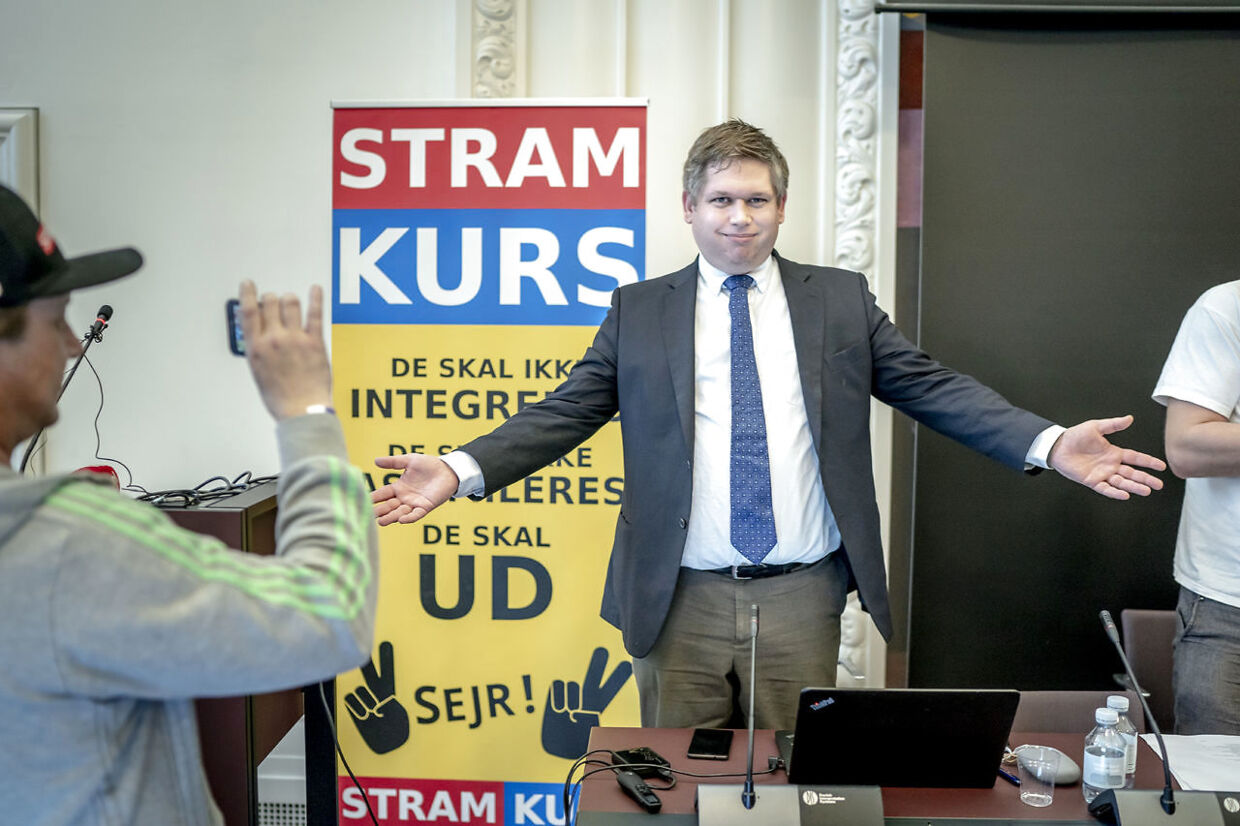 Rasmus Paludan og hans parti Stram Kurs holder rigskongres på Christiansborg. Lidt over hundrede medlemmer mødte op.