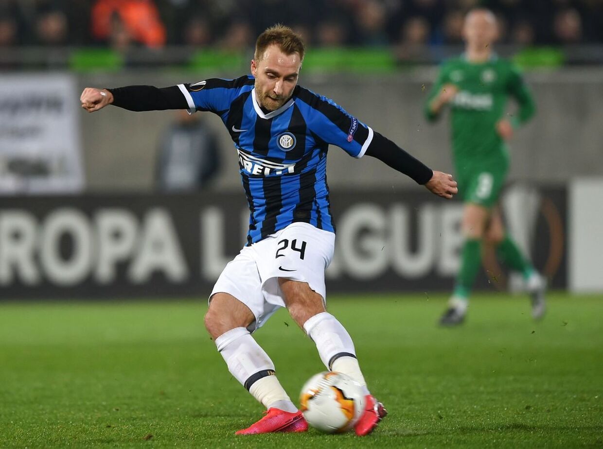  Christian Eriksen i aktion for Inter i den italienske Serie A.