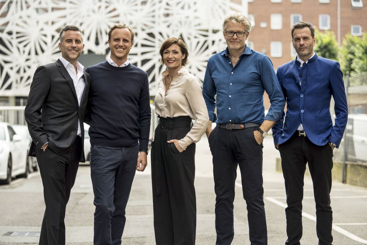 Jacob Risgaard, Christian Arnstedt, Mia Wagner, Jan Lehrmann og Jesper Buch er med i 'Løvens hule' i 2021.
