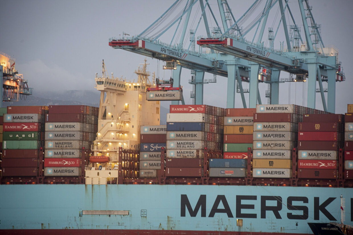 Mærsk er et af de største containerrederier i verden. (Arkivfoto) Marcos Moreno/Ritzau Scanpix
