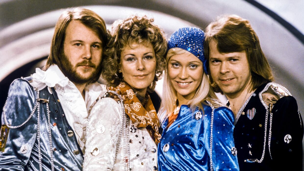 Abba, som de så ud, da de vandt Det Internationale Melodi Grand Prix i 1974. (Arkivfoto)