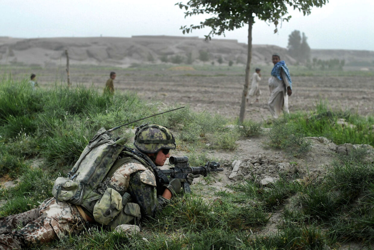 En dansk soldat fotograferet i Helmand-provinsen i 2008.