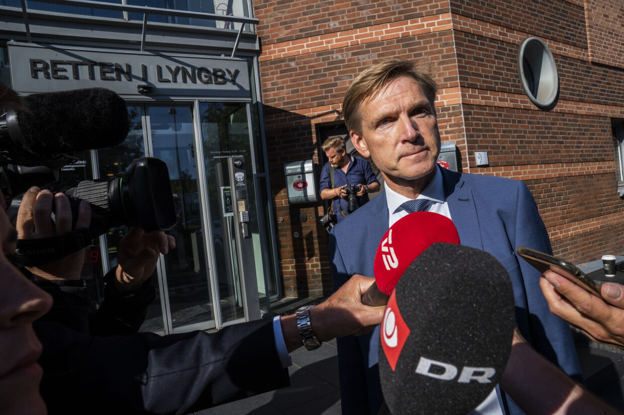 DF-formand Kristian Thulesen Dahl er i retten mandag i Lyngby i dagen mod Morten Messerschmidt. Martin Sylvest/Ritzau Scanpix