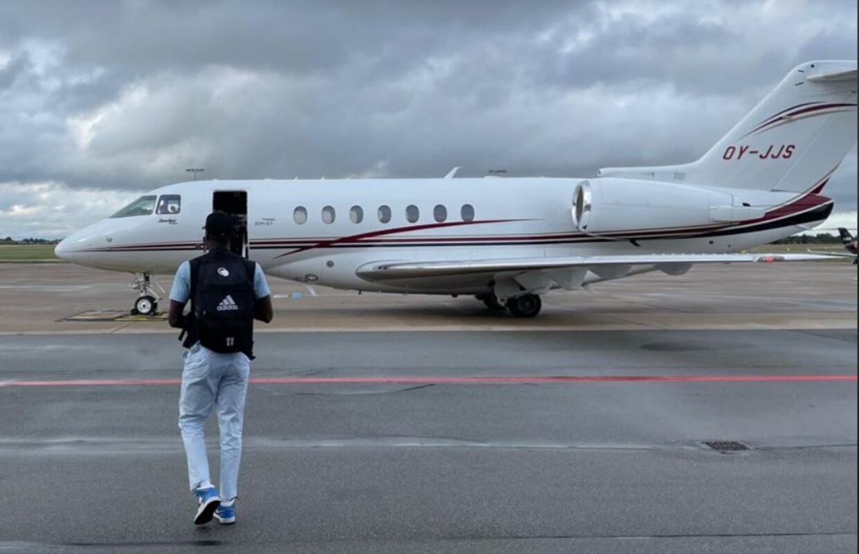 Mohamed Daramy har sat kursen mod Amsterdam i privatfly. FOTO: Privat.