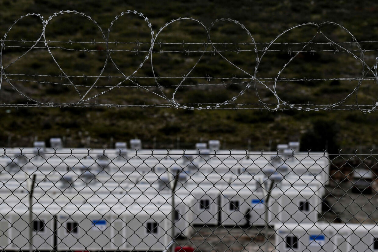 Det er i Zervou-lejren på Samos, at danske PentaBase skal teste migranter (Arkivfoto). Aris Messinis/Ritzau Scanpix