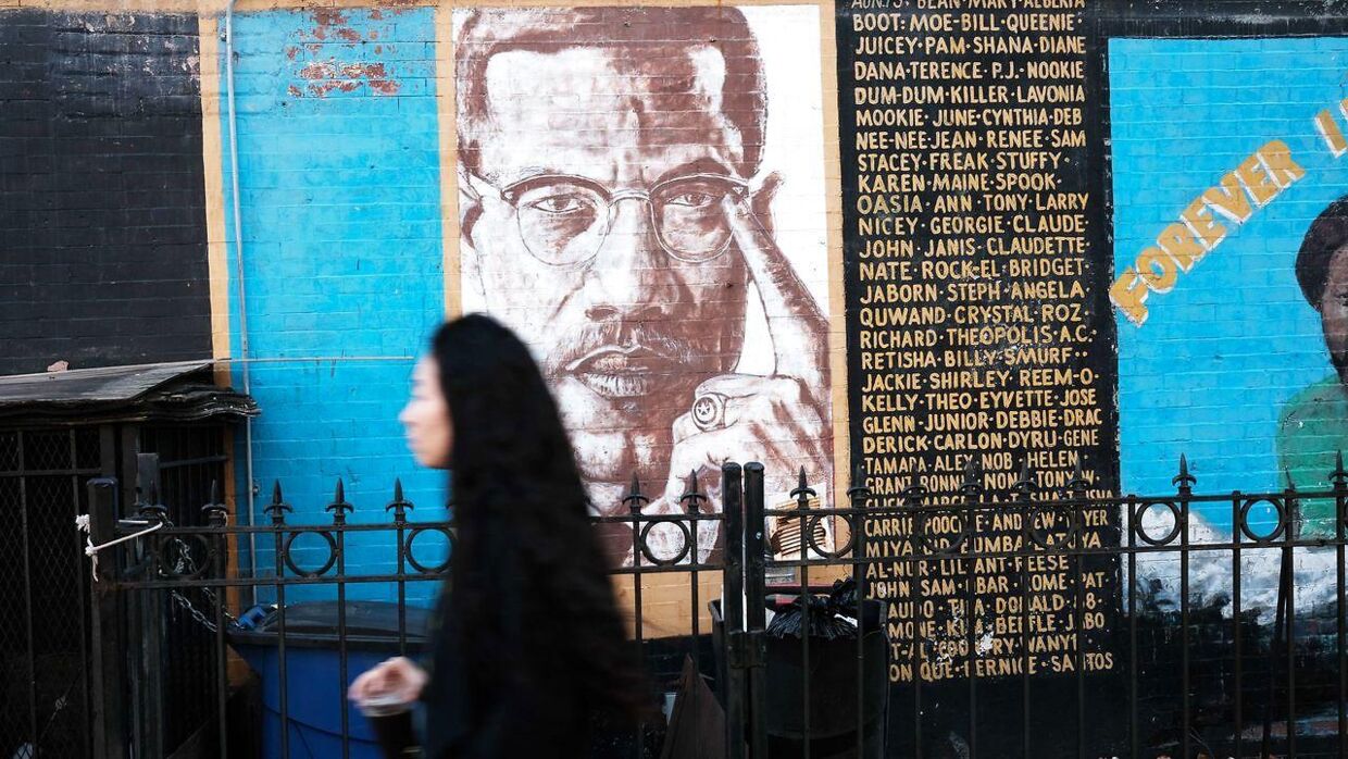 Malcolm X kan stadig ses afbilledet på eksempelvis vægge i USA, her i New York.&nbsp;
