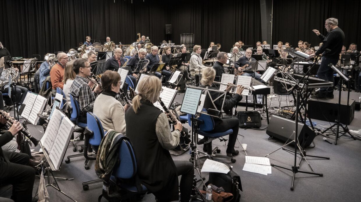 Orkesteret er i dag meget større end i sine unge år, hvor syv politimand startede orkesteret. Foto: Henning Rix