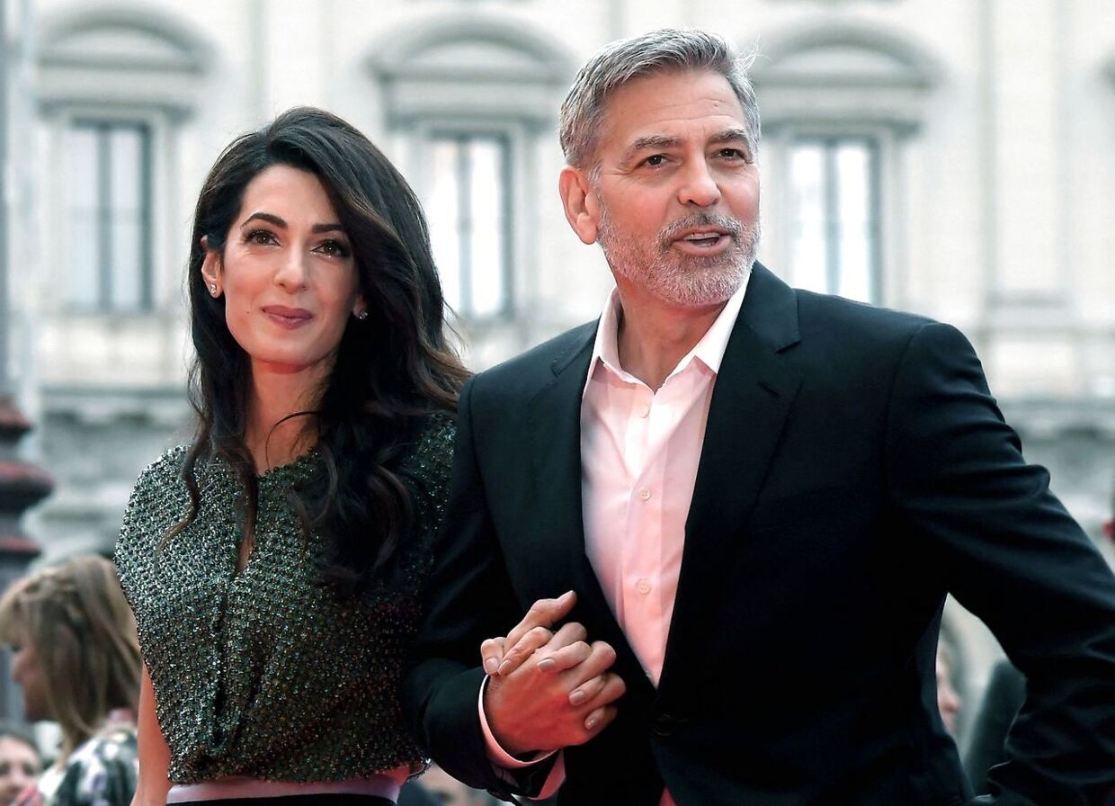 George Clooney og hans britisk-lebanesiske kone Amal Clooney til premiere på 'Catch 22' i Rom i 2019.