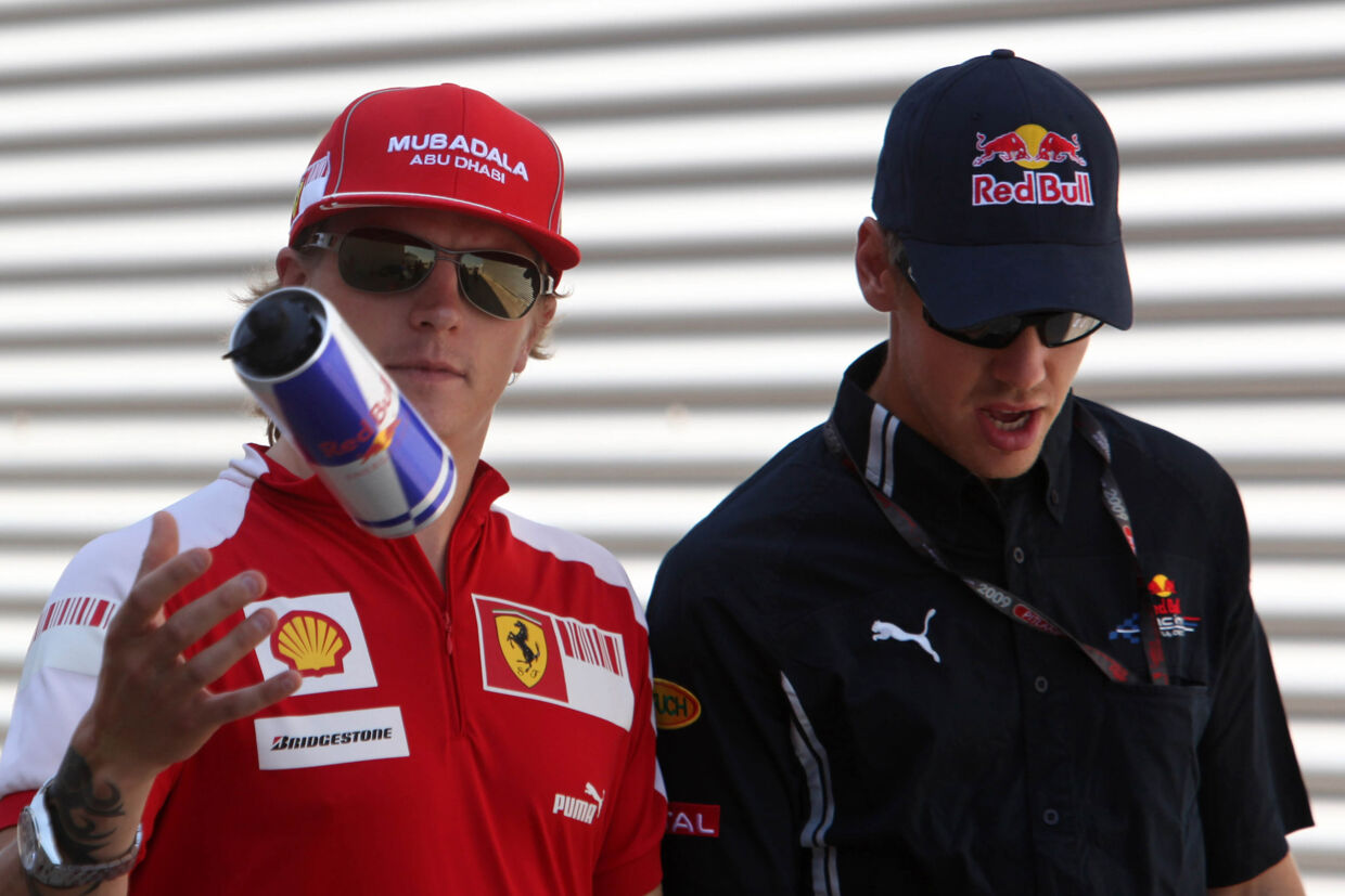 Kimi Räikkönen og Sebastian Vettel var teamkammerater i fire år hos Ferrari.