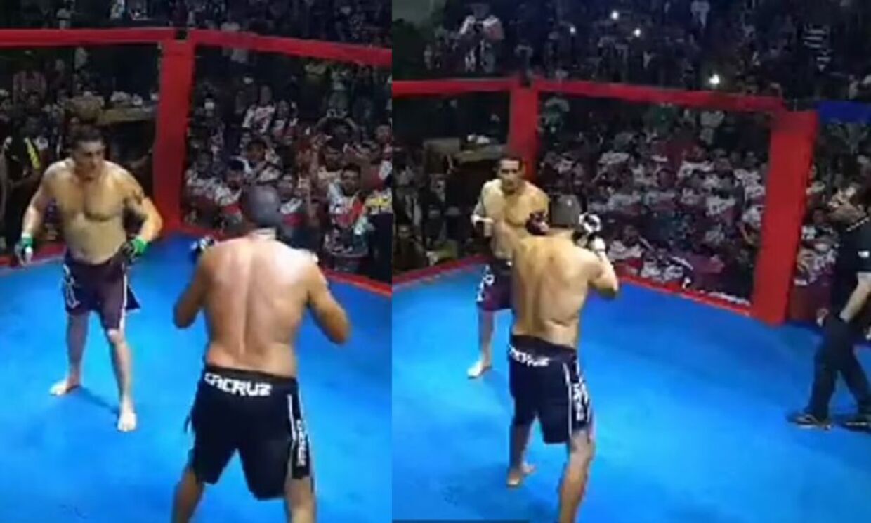Simao Peixoto kæmper mod Erineu »Mirico« da Silva i en 3-runders MMA-kamp.