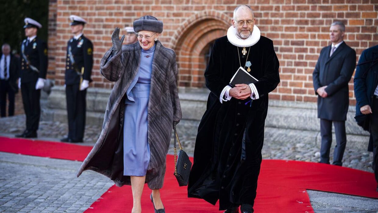 Dronning Margrethe var i godt humør fredag, hvor hun blev fejret både i København og Roskilde. 