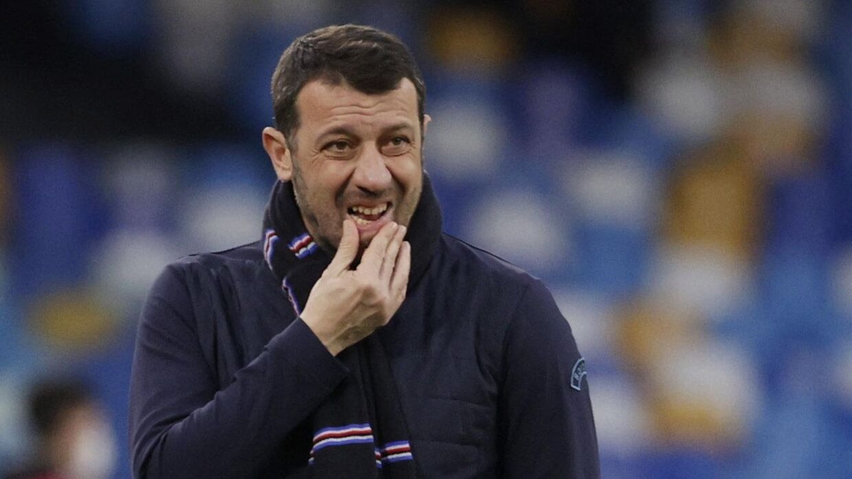 Sampdoria har valgt at afskedige Roberto D'Aversa som cheftræner. Ciro De Luca/Reuters