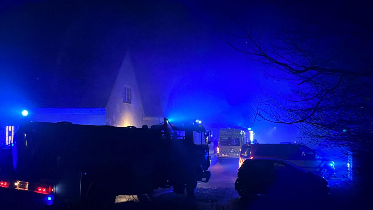 Brand på Rosengården i Skjern onsdag aften