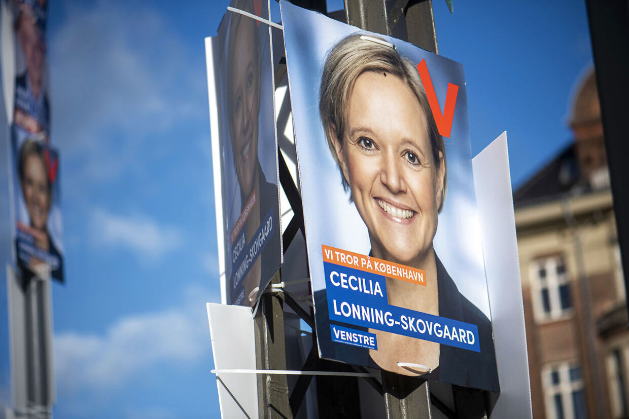 Valgplakat for Cecilia Lonning-Skovgaard i København forud for kommunalvalget i november.