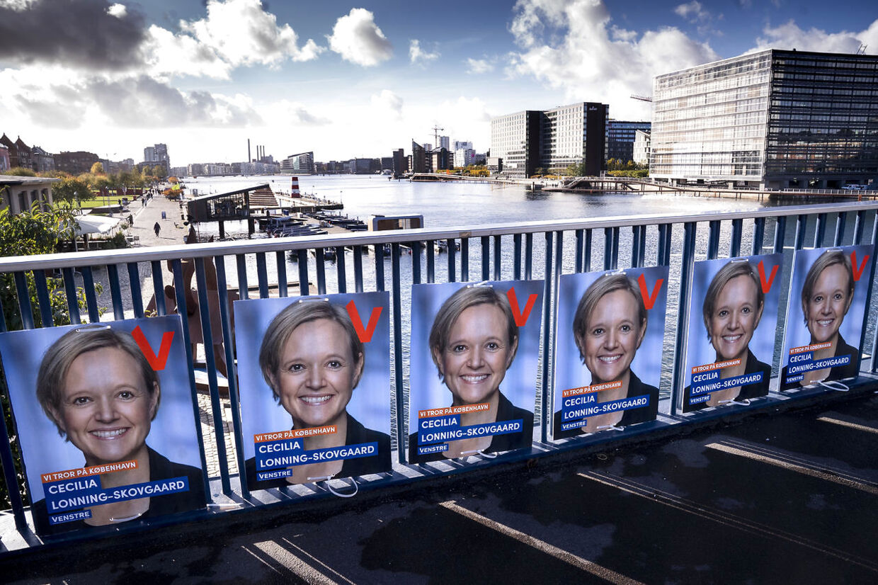 Valgplakater for Cecilia Lonning-Skovgaard (V) i København forud for kommunalvalget i november sidste år.