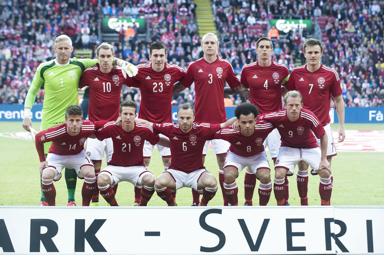 Venskabskamp mellem Danmark og Sverige onsdag 28. maj 2014 i Parken. Det danske hold