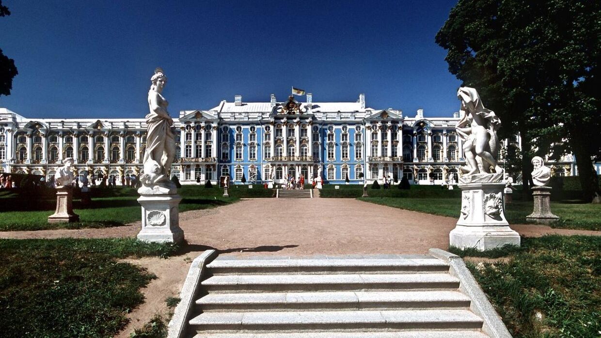Pusjkin er nok mest kendt for Katarinapaladset, som var sommerresidens for de russiske tsarer Photo by: HOP/picture-alliance/dpa/AP Images