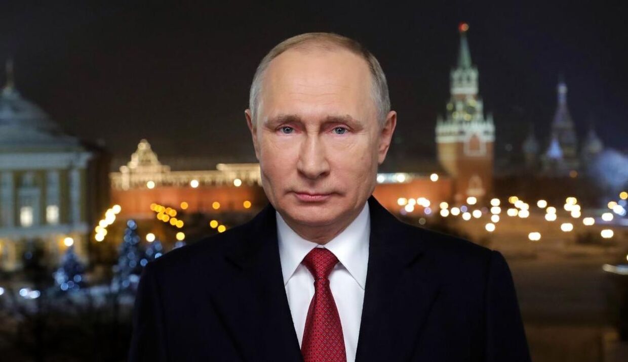Vladimir Putin i 2018. Ansigtet er betydeligt slankere.