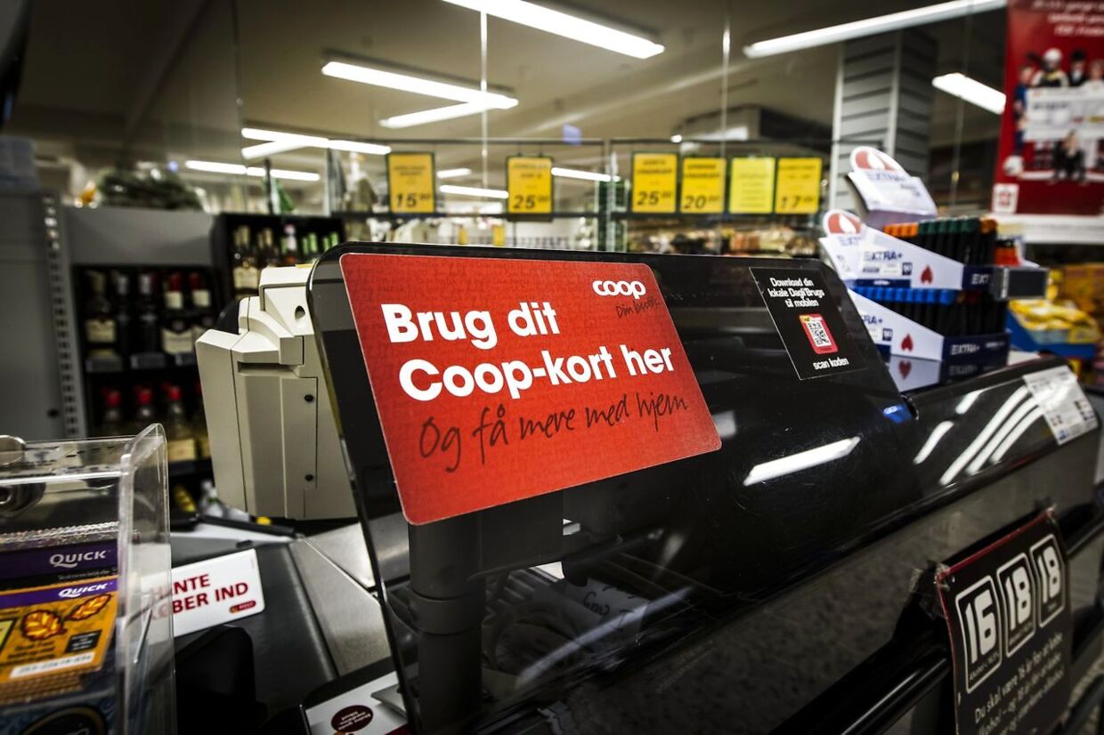 Coop-koncernen hyrer vagter til enkelte mindre butikker i Odense som følge af de mange røverier, som har fundet sted de seneste måneder. (Foto: Preben Madsen/Ritzau Scanpix)