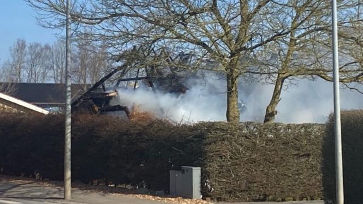 Fredag gik der ild i et hus i Vejle. Foto: Presse-fotos.dk 
