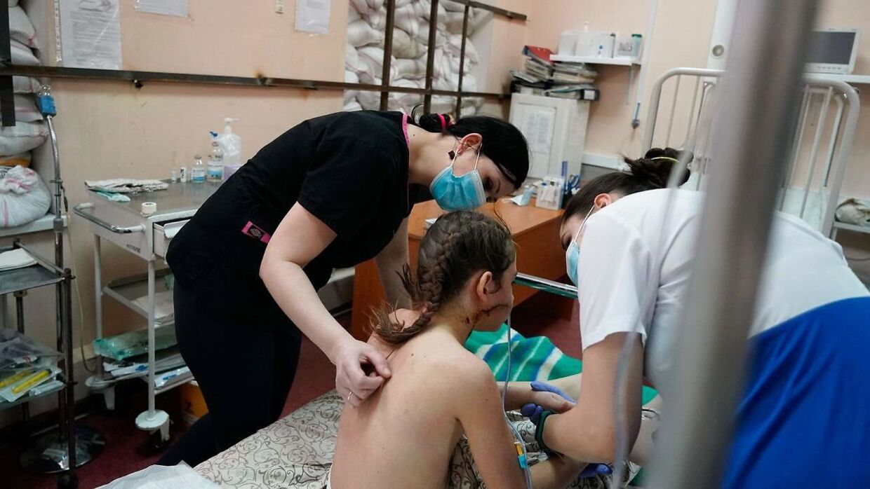 13-årige Milena er indlagt på et børnehospital i den ukrainske by Zaporizhzhia. Foto: EMRE CAYLAK / AFP / Ritzau Scanpix 