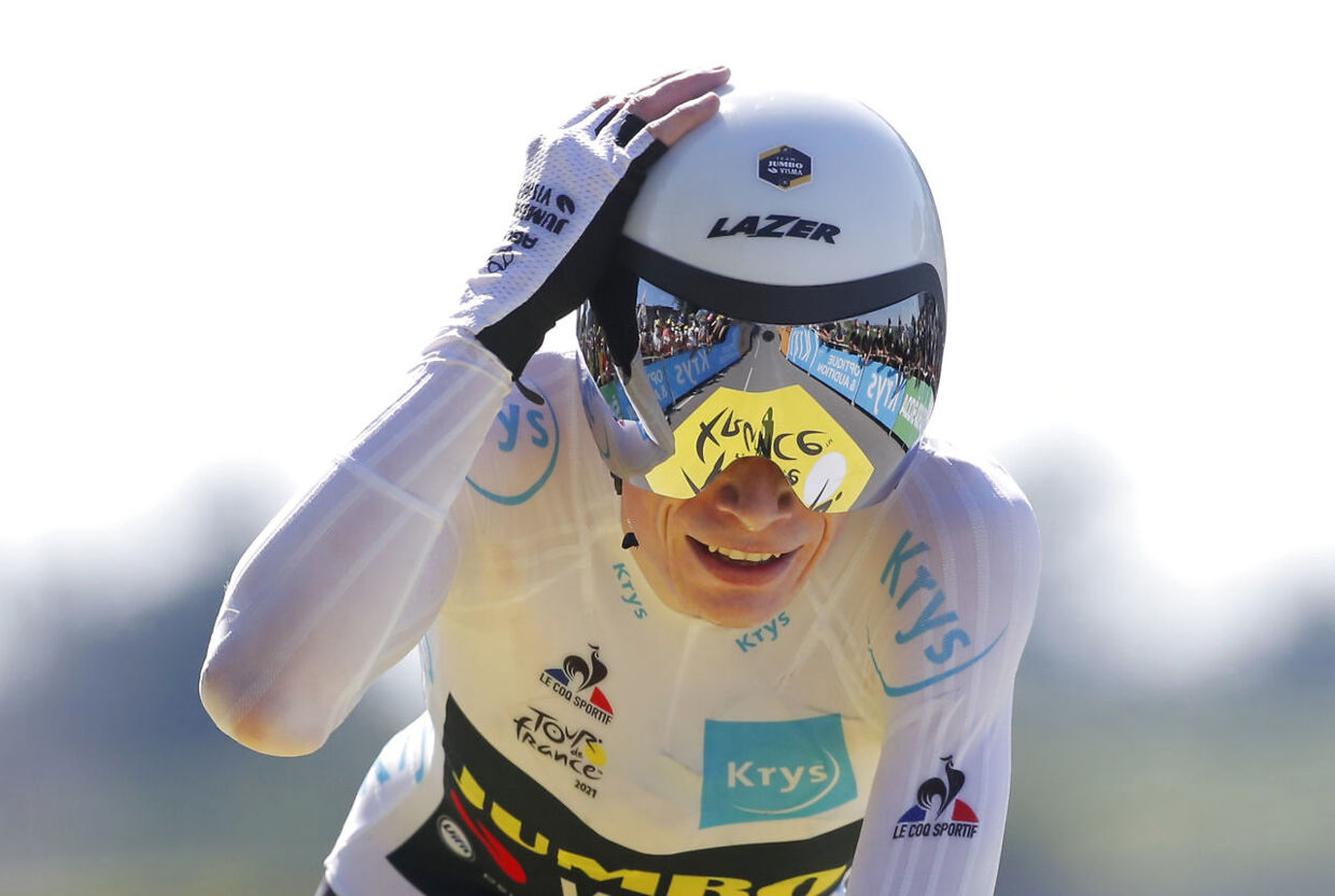 Jonas Vingegaard kunne knap tro sine egne øjne, da han blev nummer to i Tour de France 2021.