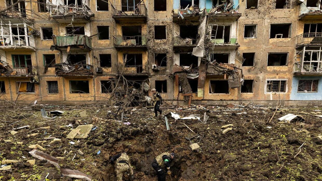 Her ses nogle af ødelæggelserne fra krigen. Dette er fra Donetsk regionen. 