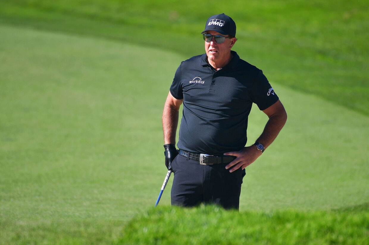 Phil Mickelson har ikke været på golfbanen i en turnering i flere måneder. Donald Miralle/Ritzau Scanpix