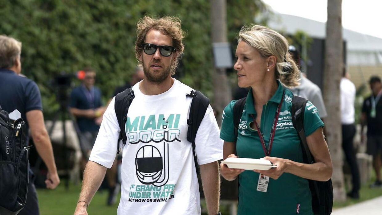 Sebastian Vettel havde et særligt budskab trykt på sin T-shirt i Miami.