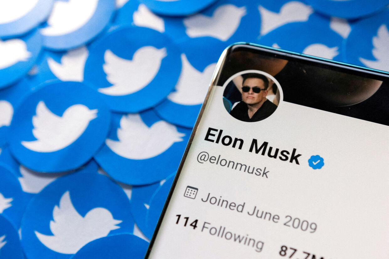 Elon Musks milliardkøb af Twitter står og falder ifølge Musk med, om Twitter kan gøre rede for sine opgørelser over andelen af falske profiler. (Arkivfoto). Dado Ruvic/Reuters