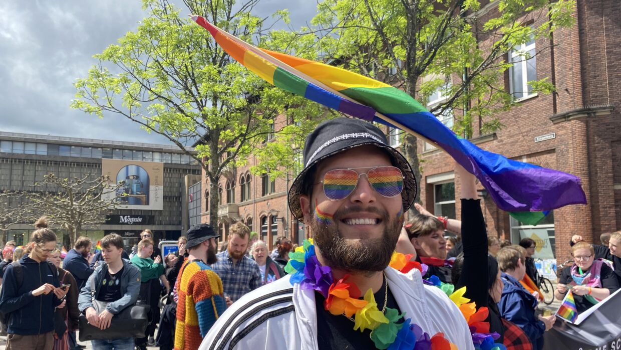 Richard Arnsted deltog i Odense Pride for første gang.